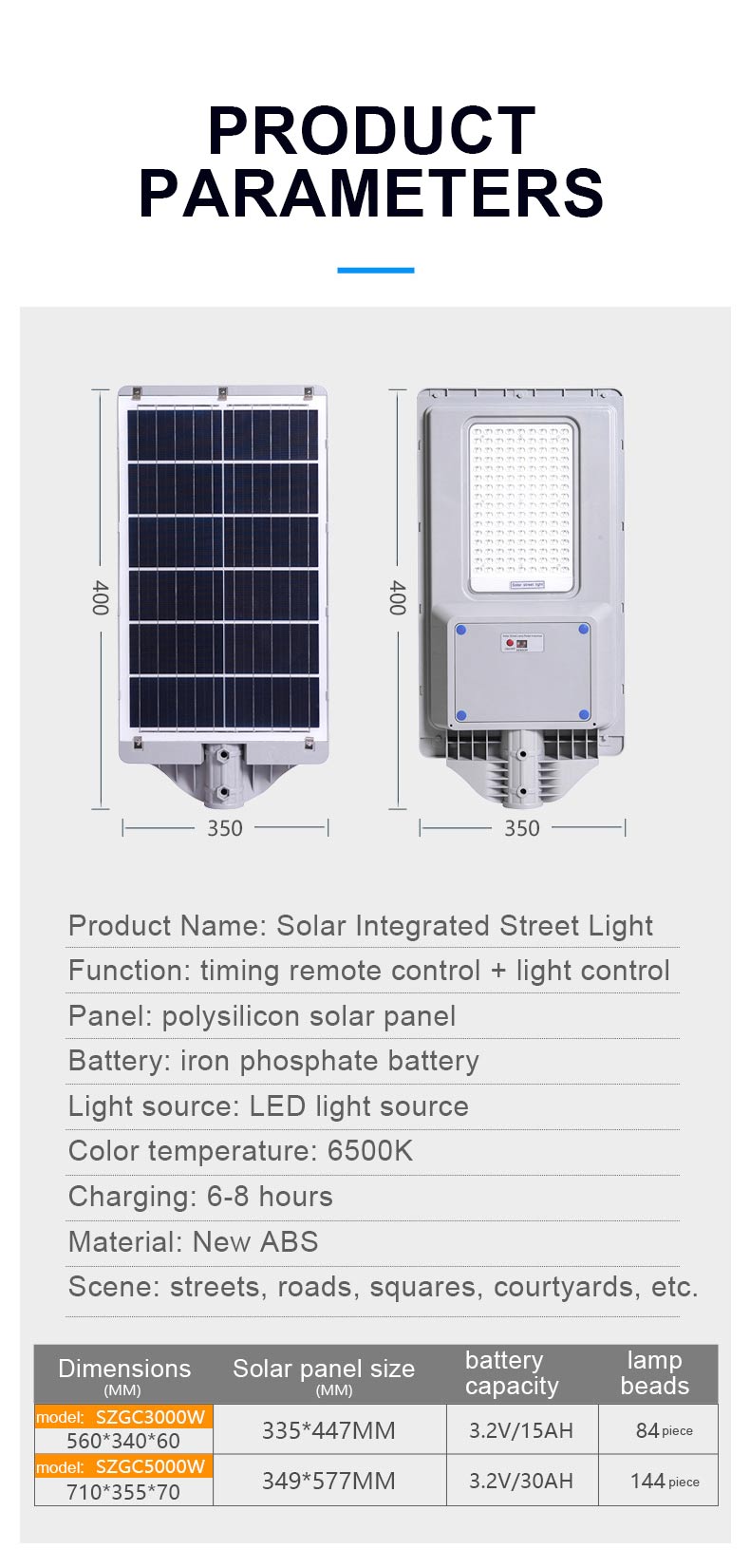 Solar Garden street Lights