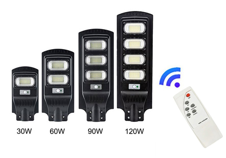 What kind of batteries are used in solar street lights?